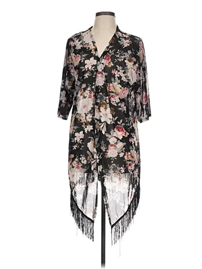 Pre-owned Ember Kimono In Black