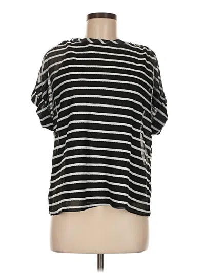 Pre-owned Ember Short Sleeve Top Black Boatneck Tops