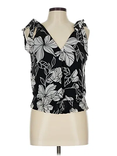 Pre-owned Ember Sleeveless Blouse In Black