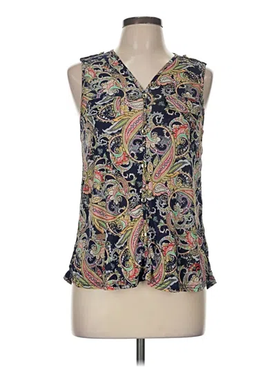 Pre-owned Ember Sleeveless Blouse In Blue
