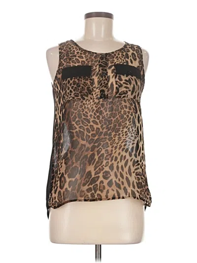 Pre-owned Ember Sleeveless Blouse In Brown