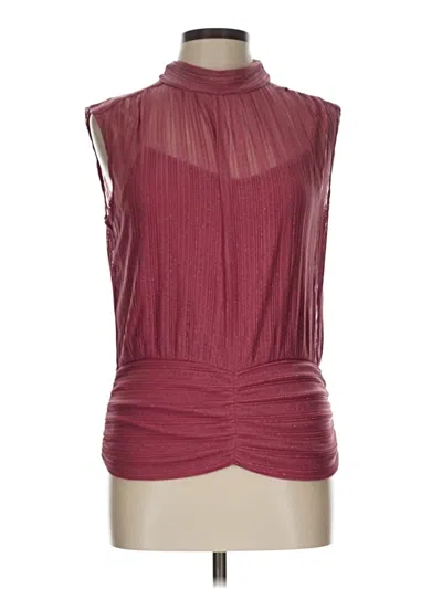 Pre-owned Ember Sleeveless Blouse In Burgundy