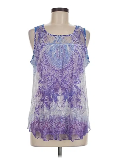 Pre-owned Ember Sleeveless Blouse In Purple