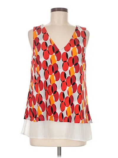 Pre-owned Ember Sleeveless Blouse In Red