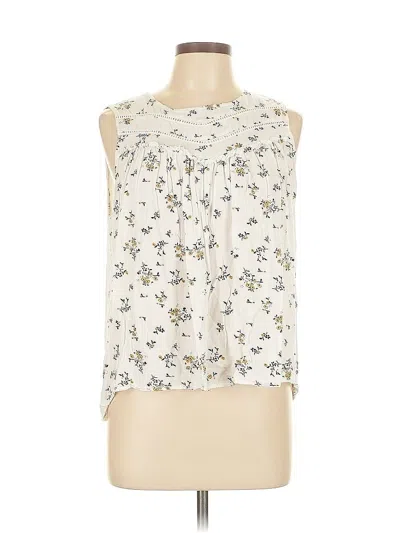 Pre-owned Ember Sleeveless Blouse In White