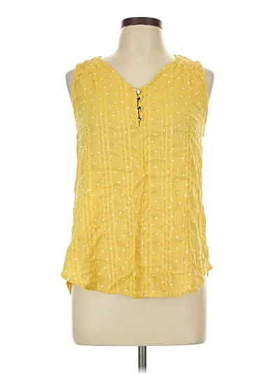 Pre-owned Ember Sleeveless Blouse In Yellow