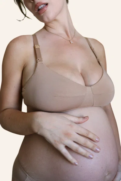 Embrace Luxe Nursing Bra In Brown