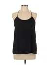 Embrace Sleeveless Top Black Halter Neckline Tops In Black
