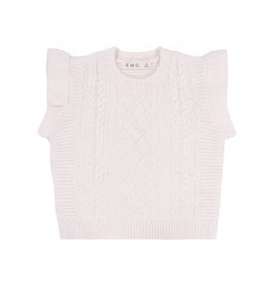 Emc Kids' Girl's Cable Knit Vest In Pink