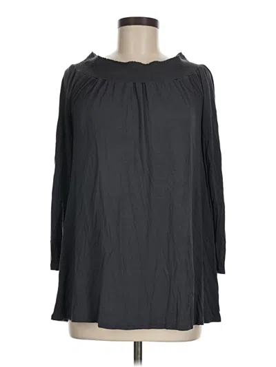 Pre-owned Emerald 3/4 Sleeve Blouse In Black
