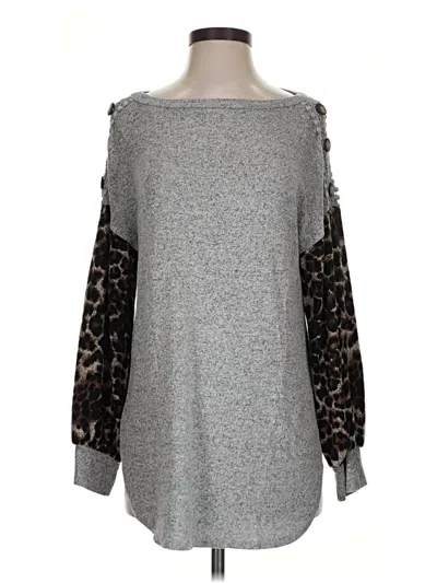 Pre-owned Emerald 3/4 Sleeve T-shirt In Gray
