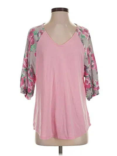Pre-owned Emerald 3/4 Sleeve T-shirt In Pink