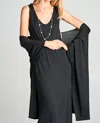 Emerald Collection Dahlia Side Slit Maxi Dress In Black In Black
