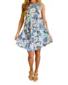 Emerald Collection Nothing But Nostalgia Floral Dress In Blue In Blue