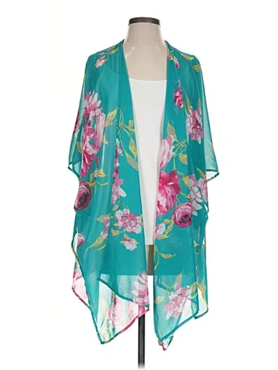 Pre-owned Emerald Kimono In Teal