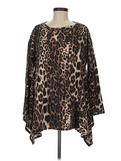 Pre-owned Emerald Long Sleeve Blouse In Brown