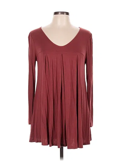 Pre-owned Emerald Long Sleeve Blouse In Burgundy