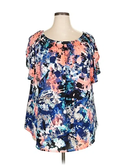 Pre-owned Emerald Short Sleeve Blouse In Blue