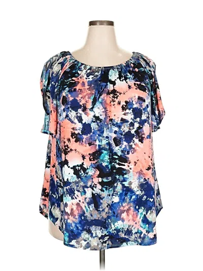 Pre-owned Emerald Short Sleeve Blouse In Blue