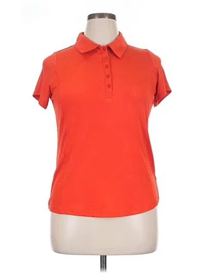 Pre-owned Emerald Short Sleeve Polo Shirt In Orange