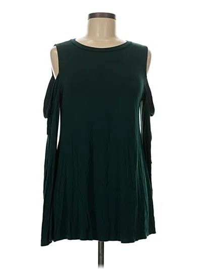 Pre-owned Emerald Sleeveless Top Green Cold Shoulder Neckline Tops