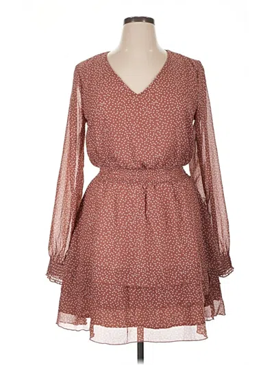 Pre-owned Emerald Sundae Casual Dress In Brown