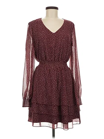 Pre-owned Emerald Sundae Casual Dress In Burgundy