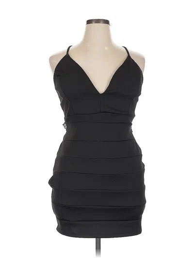 Pre-owned Emerald Sundae Cocktail Dress In Black