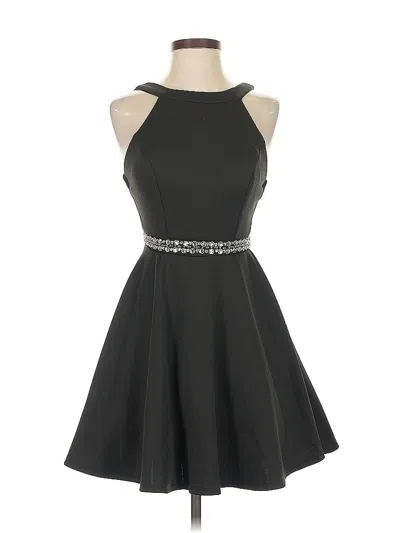 Pre-owned Emerald Sundae Cocktail Dress In Black