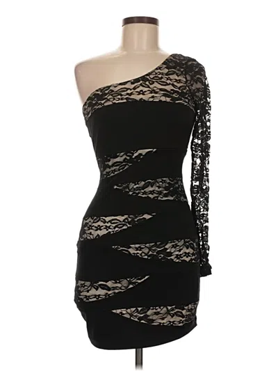 Pre-owned Emerald Sundae Cocktail Dress In Black