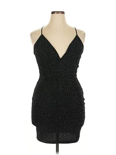 Pre-owned Emerald Sundae Cocktail Dress In Black