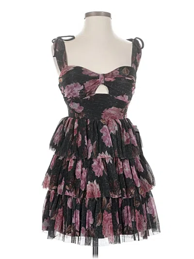 Pre-owned Emerald Sundae Cocktail Dress In Black