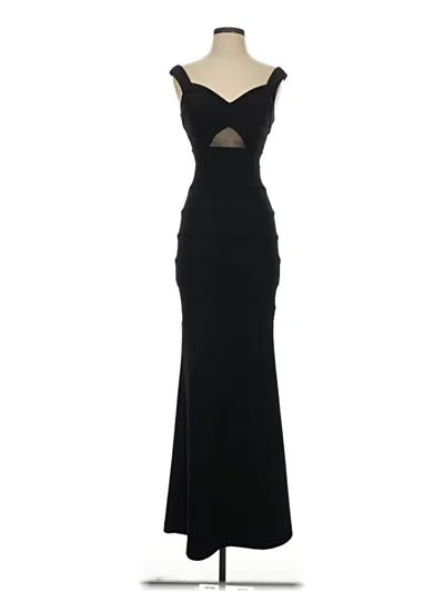 Pre-owned Emerald Sundae Cocktail Dress In Black
