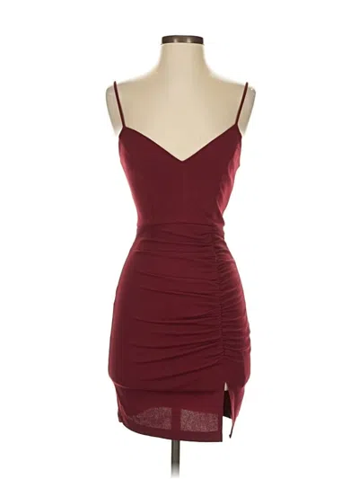 Pre-owned Emerald Sundae Cocktail Dress In Burgundy