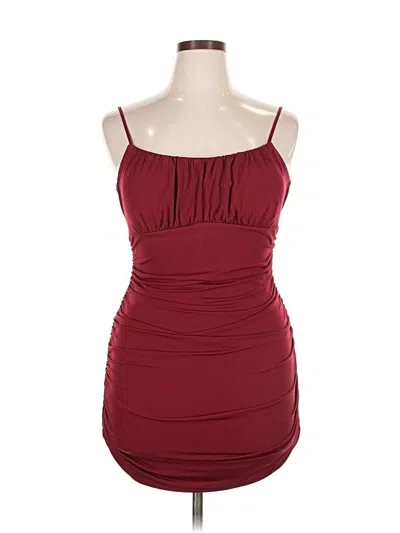 Pre-owned Emerald Sundae Cocktail Dress In Burgundy