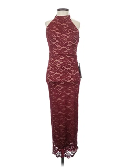 Pre-owned Emerald Sundae Cocktail Dress In Burgundy