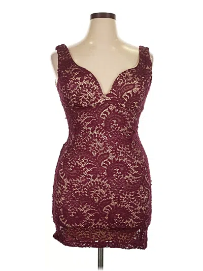 Pre-owned Emerald Sundae Cocktail Dress In Burgundy