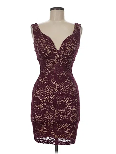 Pre-owned Emerald Sundae Cocktail Dress In Burgundy