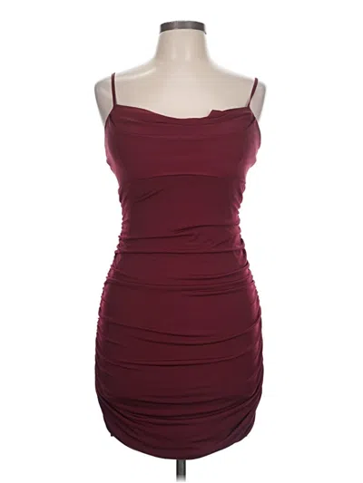 Pre-owned Emerald Sundae Cocktail Dress In Burgundy