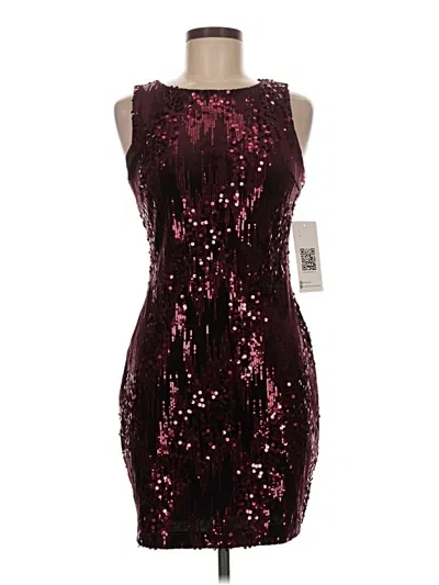 Pre-owned Emerald Sundae Cocktail Dress In Burgundy