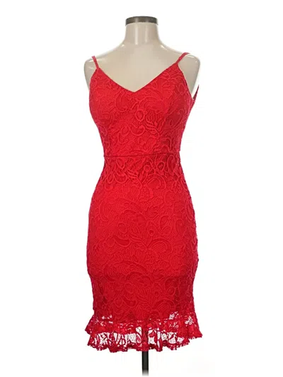 Pre-owned Emerald Sundae Cocktail Dress In Red