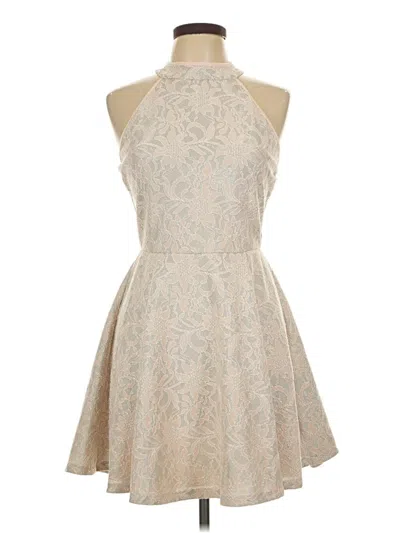 Pre-owned Emerald Sundae Cocktail Dress In Tan