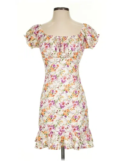 Pre-owned Emerald Sundae Cocktail Dress In White