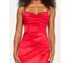 Emerald Sundae Juniors' Cowl Neck Sleeveless Midi Dress In Red