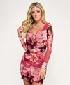 Emerald Sundae Juniors' Long Sleeve Slim-fit Dress In Multi
