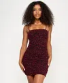 Emerald Sundae Juniors' Metallic-knit Tie-back Bodycon Dress In Multi