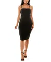 Emerald Sundae Womens Mini Gathered Bodycon Dress In Black