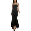 Emerald Sundae Juniors Womens Hi-low Formal Evening Dress In Black