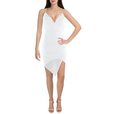 Emerald Sundae Juniors Womens Lace Cut-out Bodycon Dress In White
