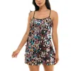 Emerald Sundae Juniors Womens Mesh Sequined Cocktail And Party Dress In Multi